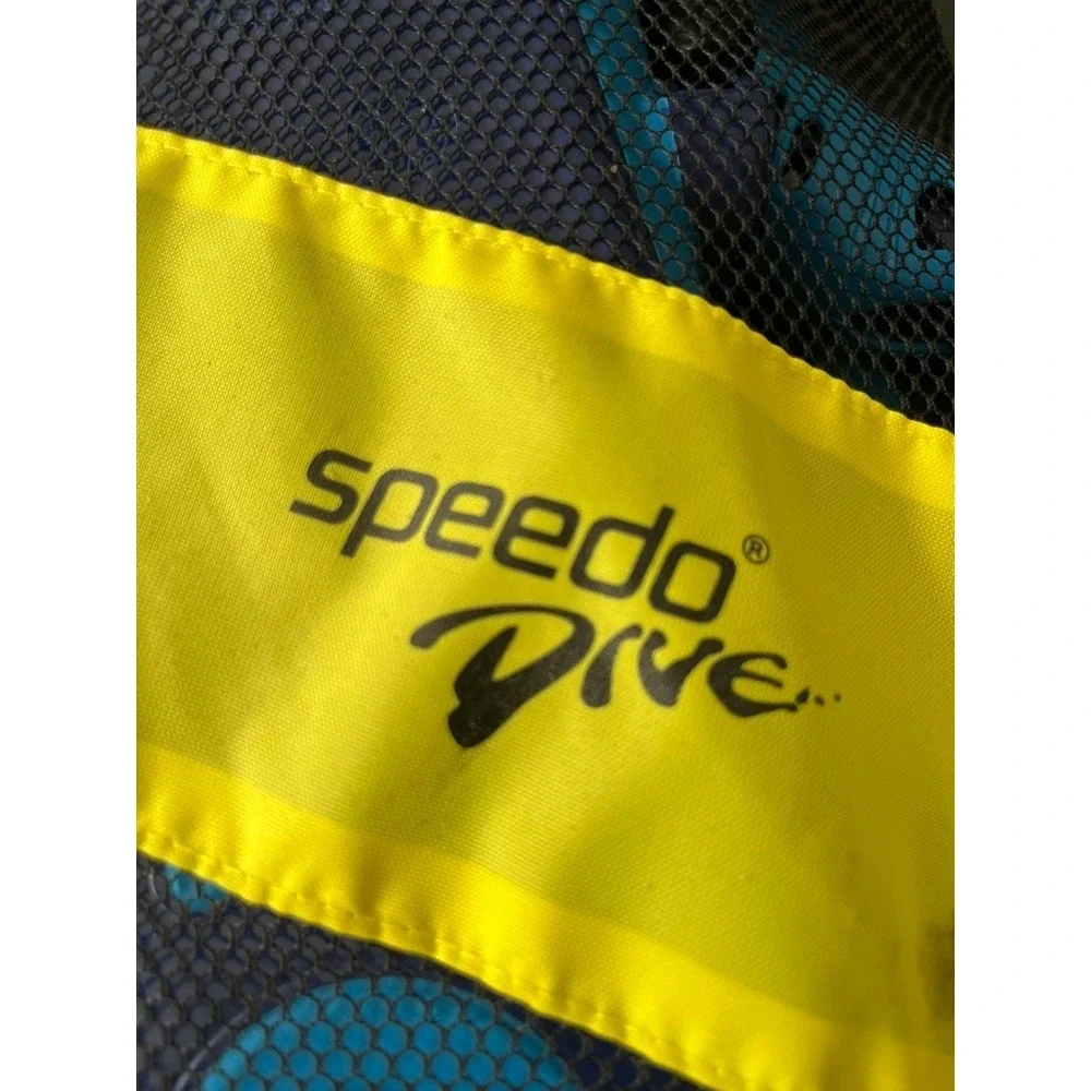 Speedo Dive Snorkeling Gear Set Swim Fins Mask Mesh Bag L Athletic Sporty Adult